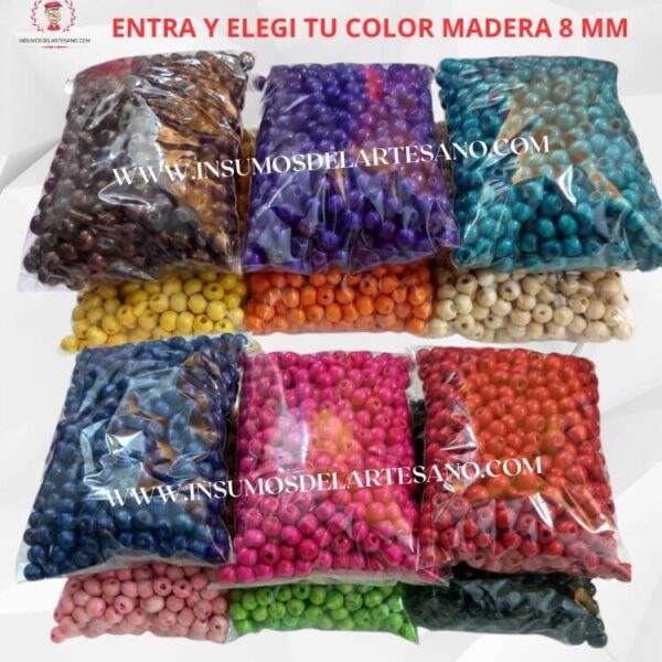 BOLITA MADERA 8MM AL MAYOREO (480 UNID) (-10% desc con transferencia)