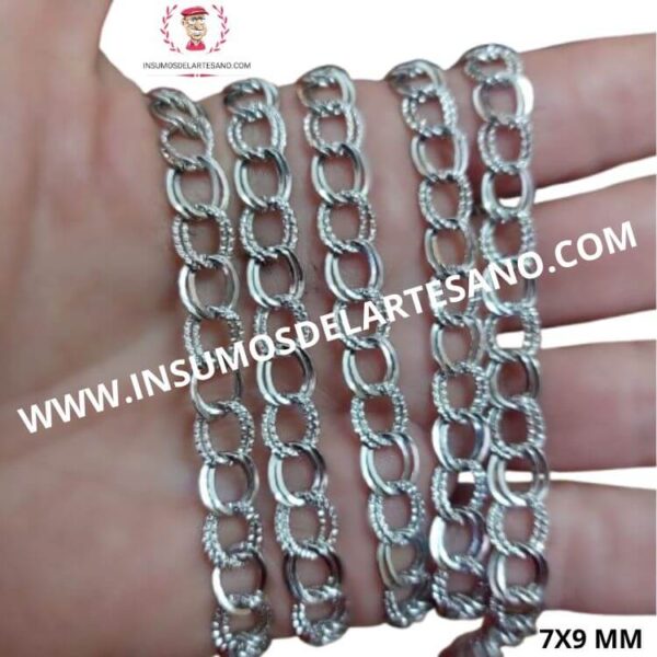 CADENA DOBLE 7X9 MM ESTILO ITALIANO (1MTR) (-10% desc con transferencia)