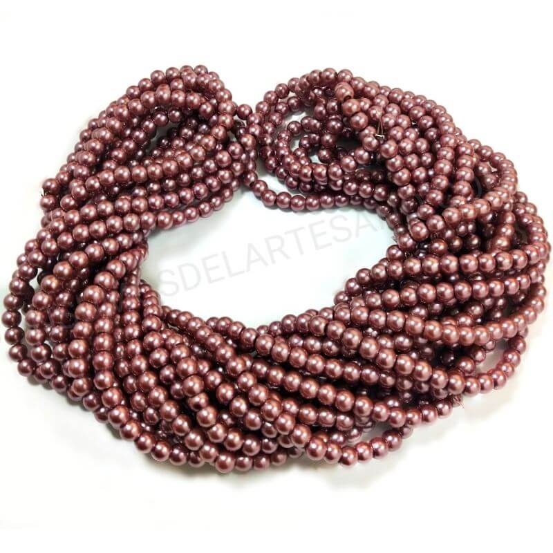 COLLAR PERLAS DE VIDRIO PERLADAS 6MM COLORES INCREIBLES, ENTRA Y ELEGI EL TUYO(-10% desc con transferencia) - Imagen 11