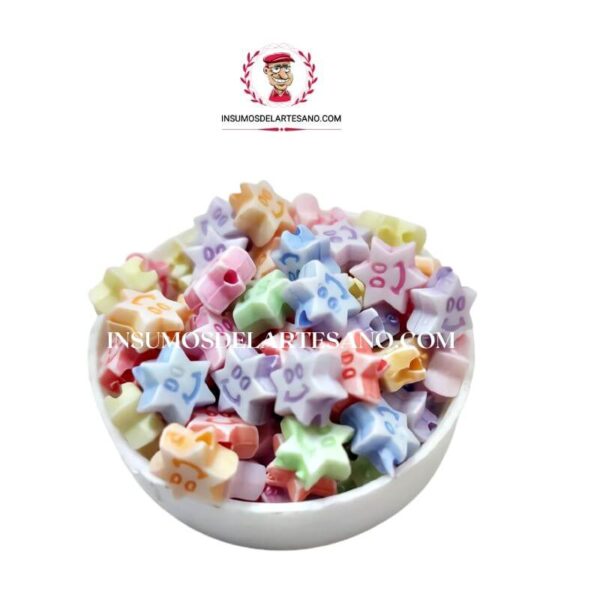 ESTRELLAS CON EMOJIS COLOR PASTEL 120 UNIDADES (-10% desc con transferencia)