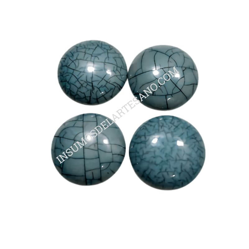 MEDIA GEMA RESINA NEGRO Y GRIS (4 UN)(-10% desc con transf) - Imagen 2